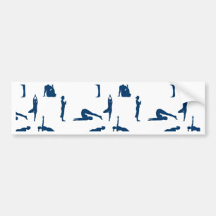 Adesivo Para Carro Yoga Poses