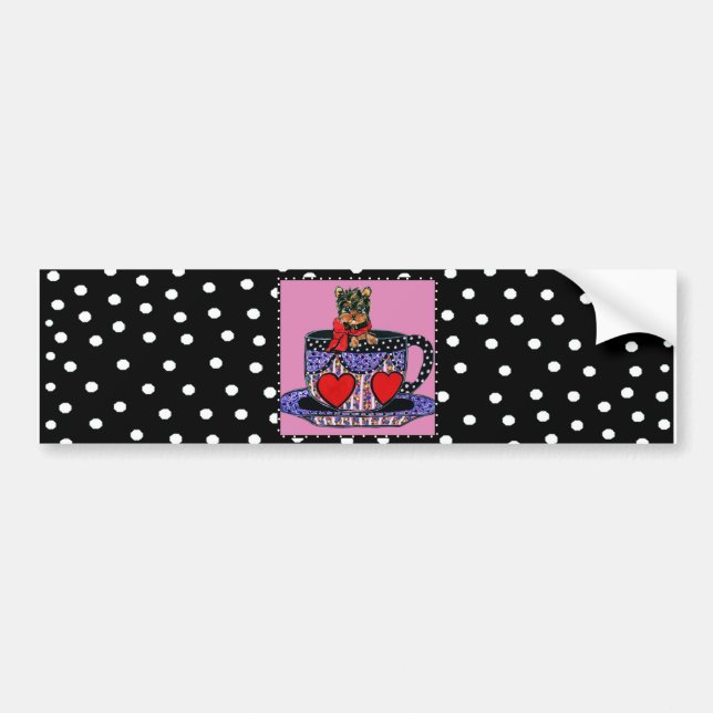 Adesivo Para Carro Yorkie Poo (Frente)