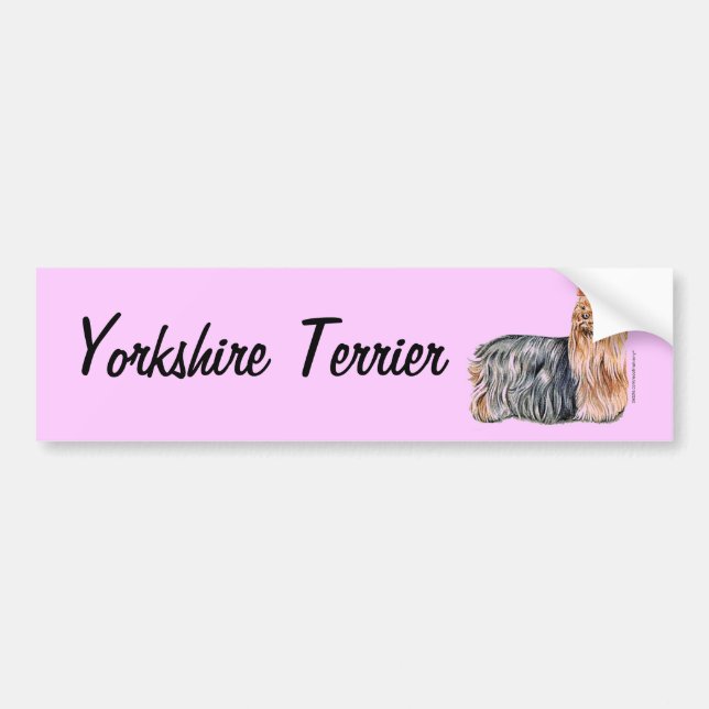 Adesivo Para Carro Yorkshire Terrier (Frente)