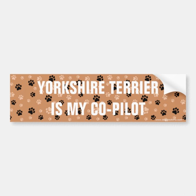 Adesivo Para Carro Yorkshire Terrrier é meu autocolante no vidro (Frente)