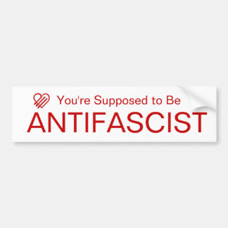 Adesivo Para Carro You're Supposed to be AntiFascist (Red on White)