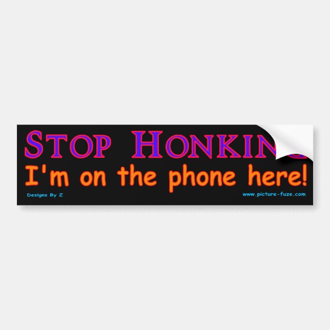 Adesivo Para Carro z para de Honking (Frente)