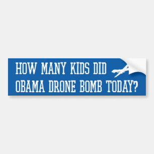 Adesivo Para Carro Zangão de Obama bombardeado