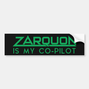 Adesivo Para Carro "ZARQUON É MEU CO-PILOTO" Engraçado H2G2