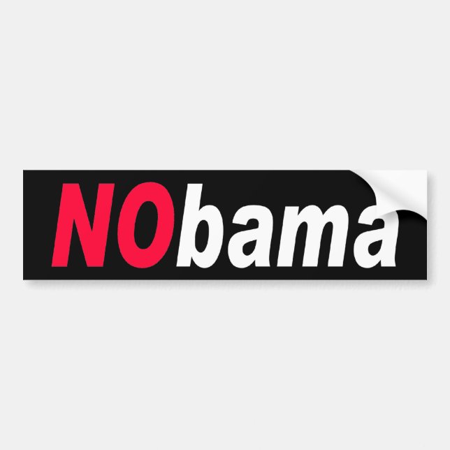 Adesivo Para Carro ZAZZLE NObama2 (Frente)
