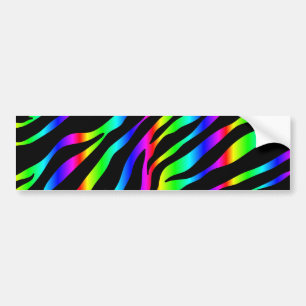 Adesivo Para Carro zebra arco-íris