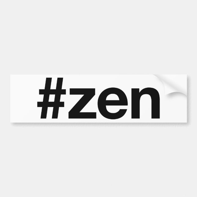 Adesivo Para Carro ZEN Hashtag (Frente)