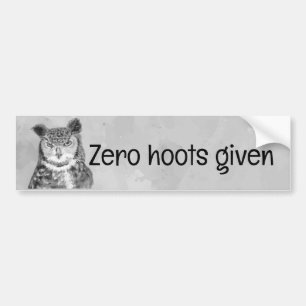 Adesivo Para Carro Zero Hoots Dada Diversão Sarcástica