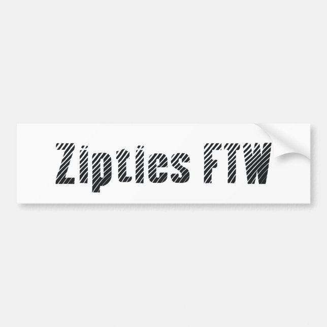 Adesivo Para Carro Zipties FTW [autocolante no vidro traseiro] (Frente)