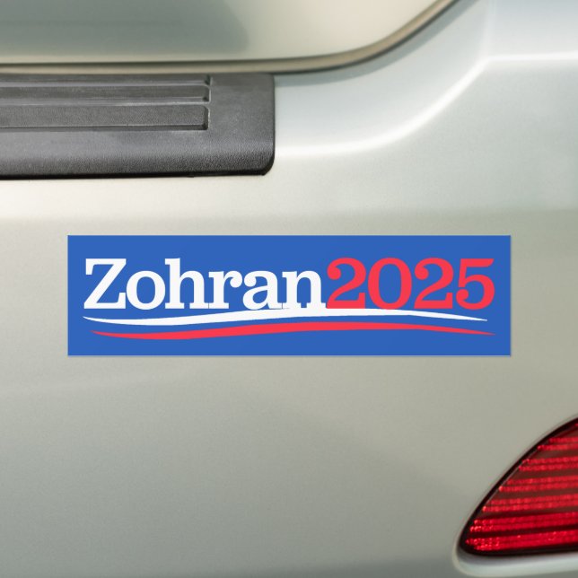 Adesivo Para Carro Zohran Mamdani Mayor NYC 2025 (No carro)