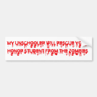 Adesivo Para Carro Zombi Bumpersticker