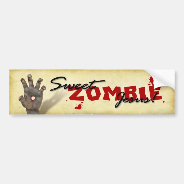 Adesivo Para Carro Zombi doce Jesus (Frente)