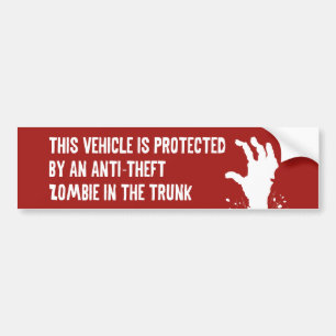 Adesivo Para Carro Zombie Anti-Theft