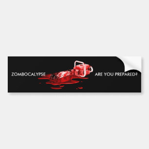 Adesivo Para Carro ZOMBOCALYPSE, VOCÊ É PREPARADO? bumpersticker