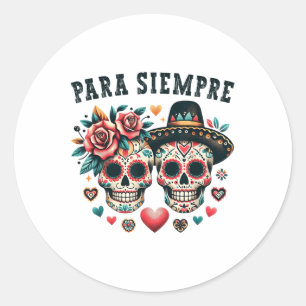 Adesivo Para Casal Sêmero Mexicano Namorados Crânio
