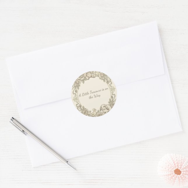Adesivo para Chá de Bebê Little Treasure (Envelope)