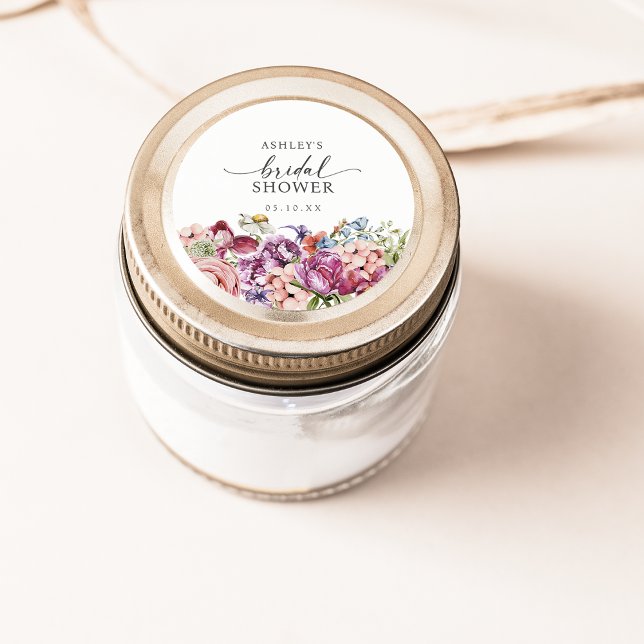 Adesivo para Chá de Noiva de Flores Silvestres (Wildflower Bridal Shower Sticker by Painted Paperie
)
