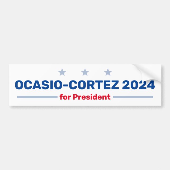adesivo para-choques Ocasio-Cortez 2024 (Frente)