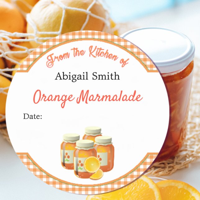 Adesivo para Conservas Marmalade de Laranja Cítric (Criador carregado)