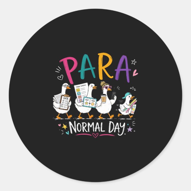 Adesivo Para dia normal ganso professor auxiliar (Frente)