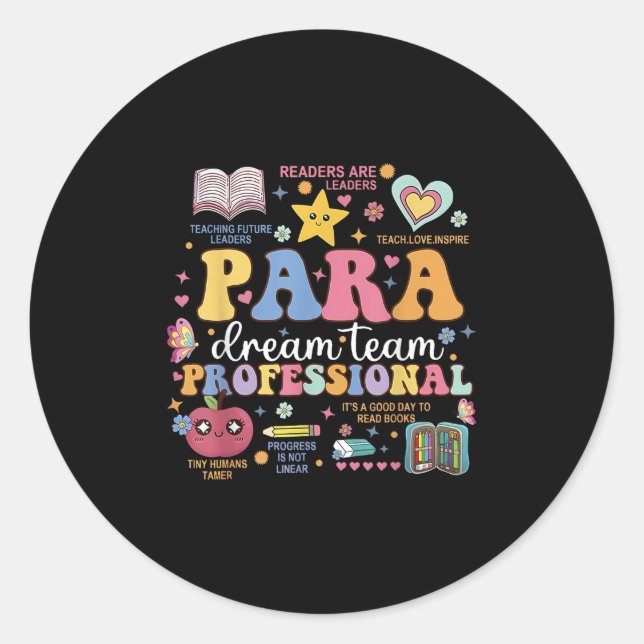 Adesivo Para Dream Equipe Professora Paraprofessiona Parae (Frente)