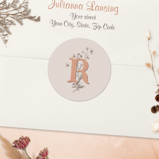 Adesivo para envelope de casamento Rustic Boho Wil