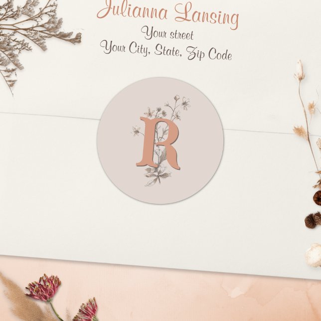 Adesivo para envelope de casamento Rustic Boho Wil (Criador carregado)