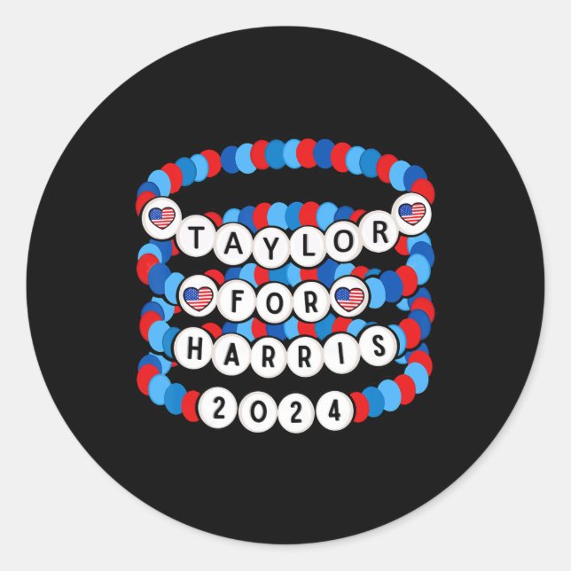 Adesivo Para Harris 2024 Charm Bracelet Support Kamala Har (Frente)