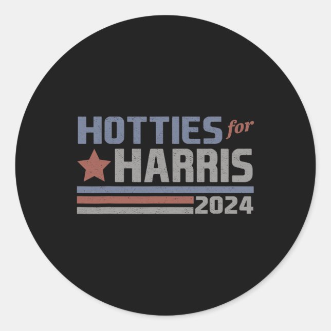 Adesivo Para Harris 24 Hotties Para Harris 2024 Tee 3 (Frente)