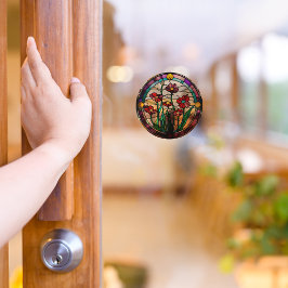 Adesivo para Jardim de Flores Redondo de Vidro Col