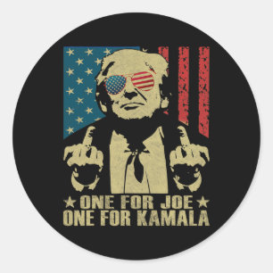 Adesivo Para Joe One For Kamala Funny Trump 2024