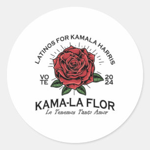 Adesivo Para Kamala Harris 2024 Vote Kama-la Flor Le Temen
