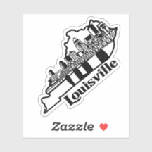 Adesivo para Laptop da Silhueta de Louisville