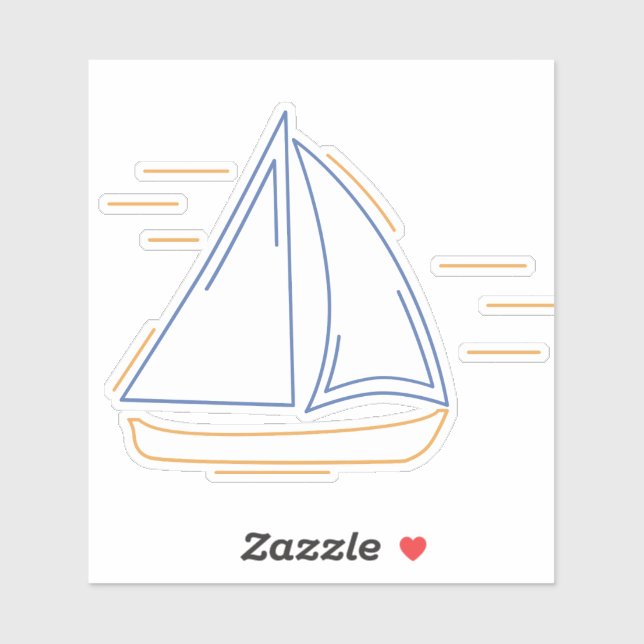 adesivo para laptop de barco à vela (Folha)