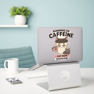 Adesivo para Laptop de Gatinha Mãe Engraçada com C