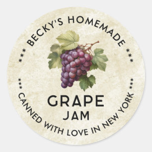 Adesivo para lata de geleia de uvas vermelhas case