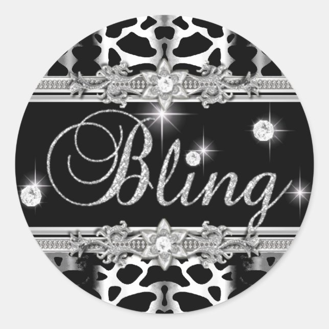 Adesivo Para Lisa Bling Round Sticker Small (Frente)