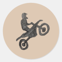 Adesivo para menino com desenho de motocross