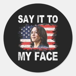 Adesivo Para Minha Cara, Engraçado Kamala-harris Aborda Tr