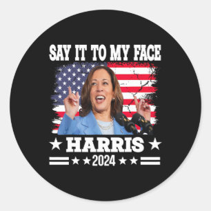 Adesivo Para Minha Citação Face Kamala Harris 2024