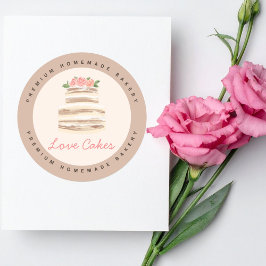 Adesivo para Negócios de Bolo de Casamento com Nom
