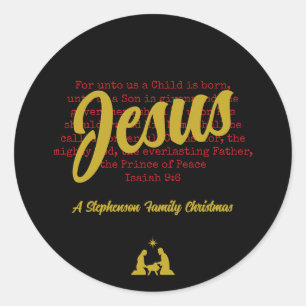 Adesivo PARA NÓS JESUS Natal em Ouro Branco