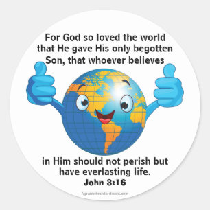 Adesivo Para o deus amado assim a terra do 3:16 de John do