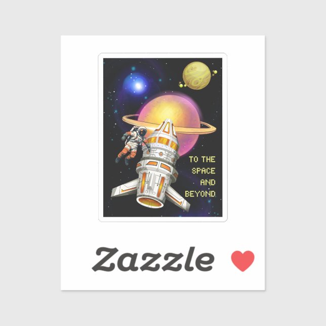 Adesivo Para o espaço e além (Folha)