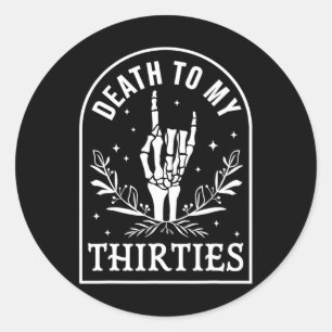 Adesivo Para o meu aniversário de 40 anos de 30, Skeleton