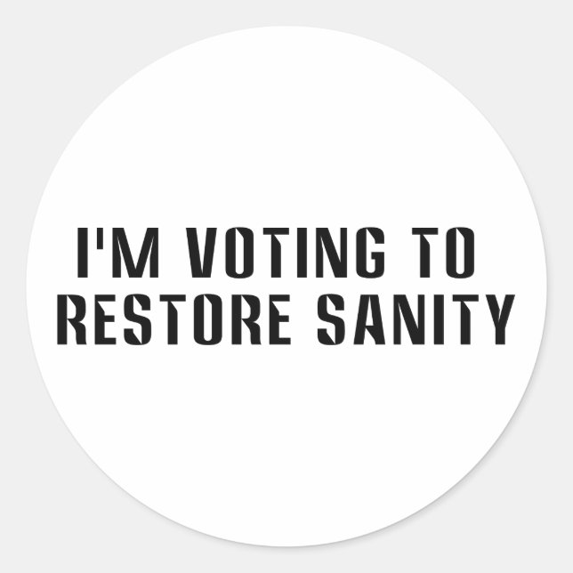 Adesivo para Para-choque Votando para Restaurar a  (Frente)