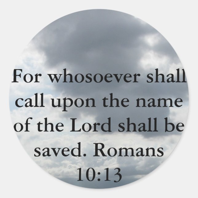 Adesivo Para quem deve invocar o nome do Senhor (Frente)