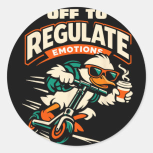 Adesivo Para Regular Emoções Patinete de Ganso Divertido M