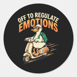 Adesivo Para Regular Emoções Patinete Ganso Divertido Ment