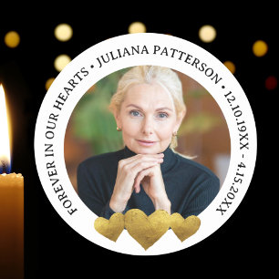 Adesivo Para sempre em nossos Corações, Dourada Keepsasaam